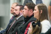 James Birdsong and his family; Interim President McFaddin; Congressman Andy Barr