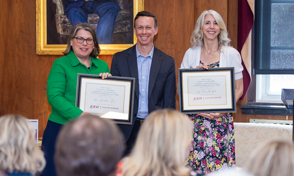 2023-24 Faculty Awards, Dr. Heather Fox, Dr. Rusty Carpenter, Dr. Charlotte Rich