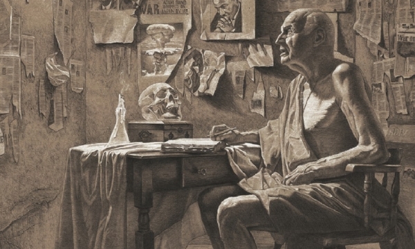 Samuel Called by Matthew Warfield Cincotta, pencil and white charcoal on board.