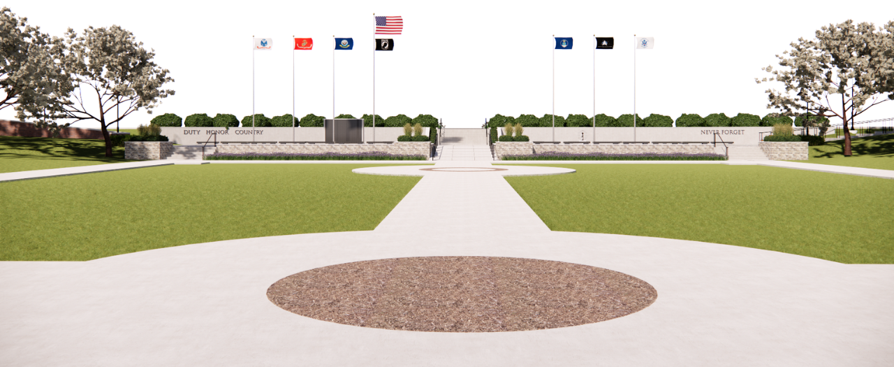 Architect Drawings of the new Veterans Memorial at EKU